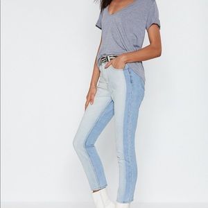 Nasty Gal Two Tone Jeans
